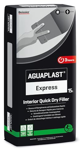 Aguaplast Express stucco in polvere per rinnovamento di pareti piastrellate in ambienti umidi come bagni o cucine - 15kg
