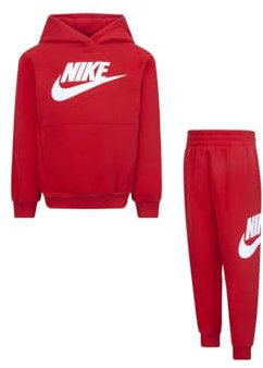 NIKE -TUTA COMPOSTA DA FELPA E PANTALONE -FELPA CON CAPPUCCIO -FELPA CON TASCHE A MARSUPIO -FELPA CON LOGO RICAMATO -PANTALONE CON GIROVITA REGOLABILE CON CORDINO -PANTALONE CON ORLO ELASTICO rosso U1