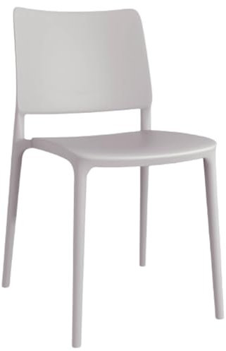 PAPATYA 1er-Set Kunststoffstuhl Joy-S Designstuhl mit Einer Belastbarkeit von 200 kg stapelbar, Terassenstuhl aus Kunststoff UV beständig, Leichter Stuhl Balkonstuhl (Hellgrau)