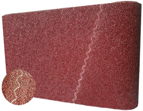 Korund-Gewebe-Schleifbänder für effiziente Oberflächenbearbeitung auf Parkett. Passend für Bandschleifer und Schleifmaschinen – 200x750 mm Schleifband, Körnung 100 (10 Stück). Ideal zum Schleifen