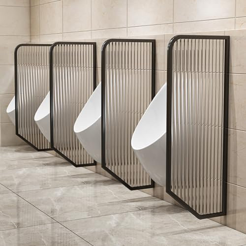 Urinal-Trennwand mit Edelstahlrahmen, Toilettentrennwand aus Changhong-Glas, Glastrennwand, 47,2 x 15,7 Zoll, Glastrennwand. Wird in Schulen, Einkaufszentren und Restaurants verwendet (Farbe