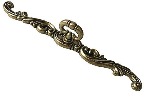 HAOJIazx Vintage Style Drawer Knob Ring with Back Plate Antique Black Bronze Drawer Pull Dresser Pull Cabinet Knob Kitchen Door Knob Hardware (NO.44)(Antique Bronze,Ring w. Larger Plate)