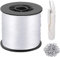 Strong Clear Invisible Hanging Wire, 0.8 Mm Clear Nylon Thread, Strong Clear Nylon Fish Wire with 120 Aluminum Crimping Sleeves & Scissors, Clear String Hanging Kit for Hanging Decorations(200M)