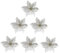 GETAJGHSD 6st Weihnachtsblume Gefälschter Blumenweihnachtsbaum Künstliches para Weihnachtsbaumblume Christrose Weihnachtsstern Bastelbedarf Für Weihnachten Hochzeitsschmuck Silver Plastik