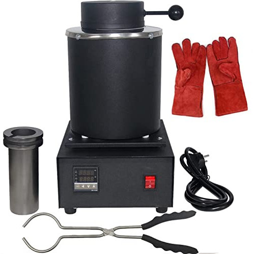 LYFDPN Four de Fusion électrique, Four de Fusion d'or de Table électrique, Four de Fusion Commercial à Haute, pour couler de l'aluminium, du cuivre et de l'argent