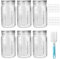 CulnCraz 1000 ml Glass Mason Jars, 6 Pack 32 oz Wide Mouth Glass Canning Jars with Silver Aluminum Lids and Bands, Airtight Jars for Food Storage, Canning, Fermenting, Pickling, Decor