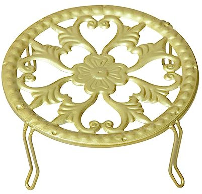 Iron Plant Pot Rack for Indoor and Outdoor Use Small Flower Display Stand Sturdy Metal Flowerpot Holder for Garden and Home Decor