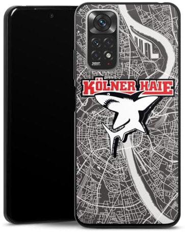 DeinDesign Slim Case extra dünn kompatibel mit Xiaomi Redmi Note 11 Silikon Handyhülle schwarz Hülle Offizielles Lizenzprodukt Kölner Haie Eishockey