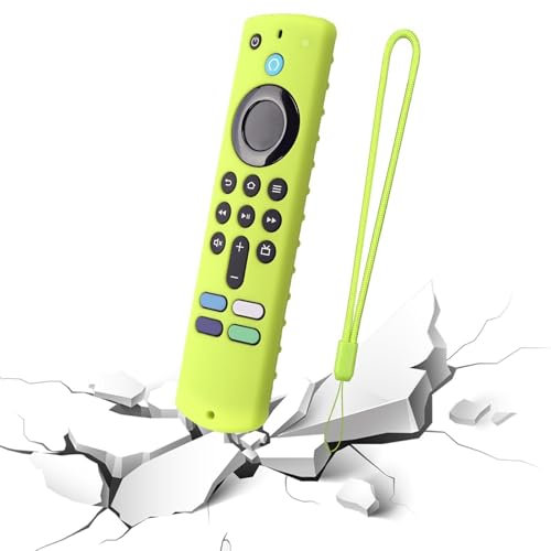 Mwqpgyh Custodia In Silicone Per FIR E TV Stick 4K, Custodia Remota Antiscivolo Per Controller Antiurto 16x4,5cm Copertura In Silicone Per Telecomando Antiscivolo + Cordino, Cover In Silicone Remoto E