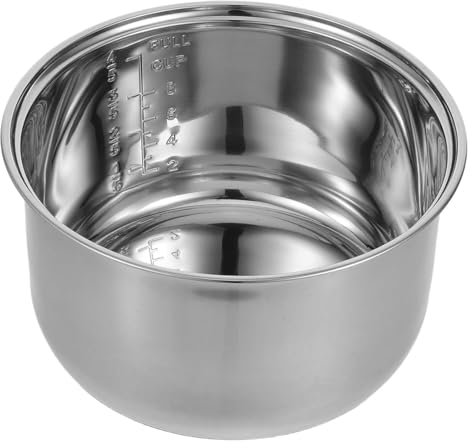 Stainless Steel Inner，Rice Cooker Liner Universal Rice Cooker Inner Pot Stainless Steel Rice Cooker Inner Pot Replacement Pot Household Cooker Accessory for Boiling and Porridge Cooking (4l)