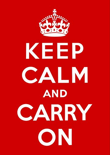 peiyeety Vintage-Poster „Keep Calm and Carry On, Metall-Aluminium-Blechschild, 20,3 x 30,5 cm, Wanddekoration
