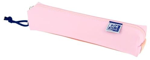 Oxford Lot de 5 Petite Trousse carrée Live & Go - Matière matelassée - Bande élastique pour l'attacher au carnet - Rose