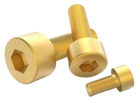 SHENGG M 3 4 5 6 8 10 12 14 16 X 4-16mm Lunghezza Bulloni a vite con testa a tazza in ottone(M5x10 10pcs)