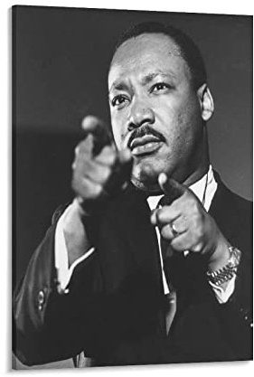 HHYWWD Foto Auf Leinwand Senza Cornice 30 * 50CM Martin Luther King Jr Vintage Poster Arredamento per la casa Decorativo Soggiorno Camera da letto