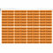 Indigos UG Namensaufkleber Kinder Schule - 150 Sticker - 36x7 mm - Aufkleber selbst gestalten - Namensschilder selbstklebend Kindergarten, Sticker KITA, Brotdose, Flasche, Federmappe, Stifte - orange