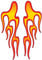 Flammen Aufkleber Sticker gelb-orange Links/rechts Autoaufkleber JDM Tuning LKW Motorrad Moped Bike Simson Styling Carstyle Wohnmobil