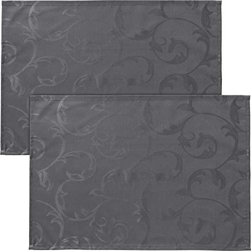 Erwin Müller Tischset Greven 2er-Pack abwaschbar anthrazit Größe 35x50 cm