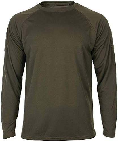 Mil-Tec Tactical Quick Dry Langarmshirt Herren • Langarm T-Shirt mit Raglanärmeln & Daumenschlaufen • Atmungsaktiv & schnelltrocknendes Sport- und Funktionsshirt • Taktisches Longshirt