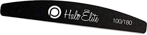 Pure Nails Halo Elite Black Moon Foam Nail Files - 100/180 Grit (Pack Of 5)