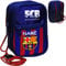 alles-meine.de GmbH Brustbeutel/Handytasche/Geldbörse - Fußball - FC Barcelona - FCB - inkl. Name - mit Sichtfenster - Geldbeutel - Portemonnaie für Kinder - Geld Handy Geldt..