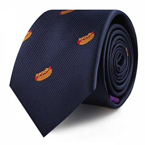 AUSCUFFLINKS Food & Drink Ties | Speciality Ties for Men | Woven Skinny Neckties | Present for Work Colleague | Bday Gift for Guys