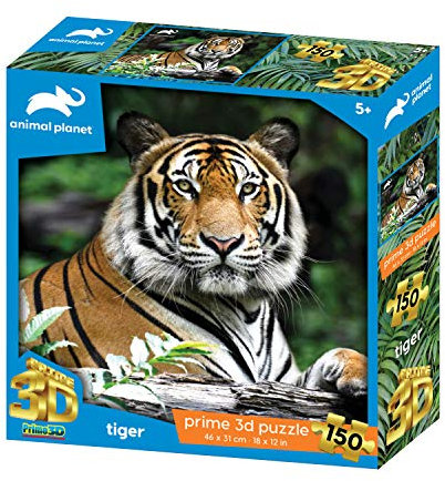 Animal Planet AP10945 Tiger 150 Pieces 3D Effect Jigsaw Puzzle, Multicolour