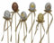 fröhlich Bunte Kunststoff-Dekoeier als Blumenstecker Preis für Set a 6 Stück