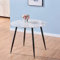GOLDFAN Ronde Table Salle à Manger Marbre Table de Cuisine Moderne Petite Table en Verre de Cuisine 2-4 Personnes,Blanc Marbre 80 cm