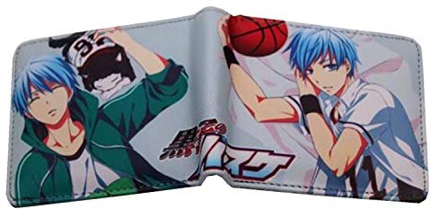 WANHONGYUE Anime Brieftasche Geldbörse Herren Kunstleder Wallet Geldbeutel Bifold Münzfach Karten Geldtasche Kuroko No Basuke/1