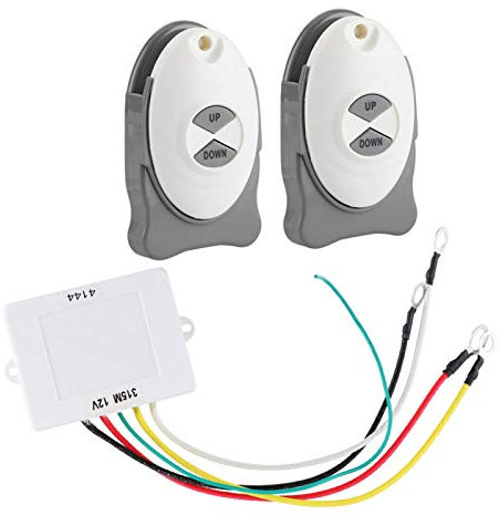 Guindeau télécommandé d'ancre de bateau, interrupteur à distance sans fil d'ancre ABS 12V contrôleur de garniture de voile étanche pour accessoire de voile de bateau 2 émetteur