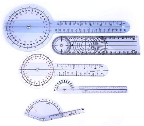 5 x Finger-Goniometer, Winkelmesser, Lineal, Wirbelsäulen-Goniometer, Grad-Winkelmesser (#2)