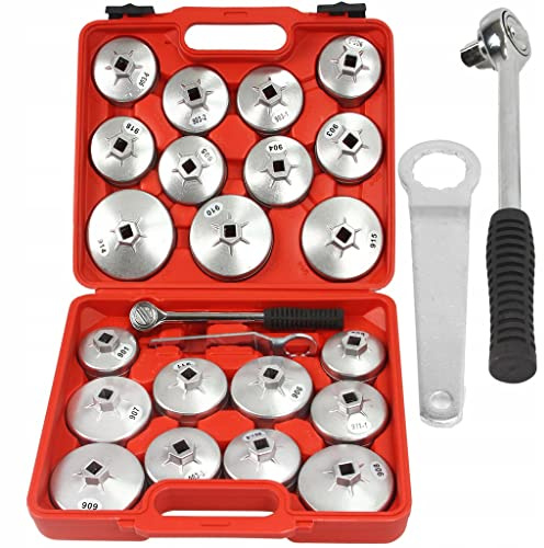 Marpol Set kit Chiave cricchetto per filtro olio auto 23pz bussola a tazza universale