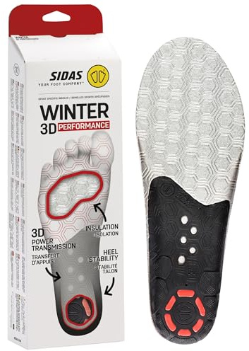 Isolierende Einlegesohlen für den Winter, Winter 3D Performance, Fußstabilität für Winteraktivitäten, lang anhaltender Komfort und Stoßdämpfung (S (37-38))