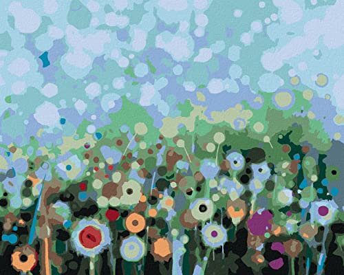 ZUTY - Malen nach Zahlen - ABSTRAKTE PUSTEBLUMEN, 40x50 cm ohne Keilrahmen