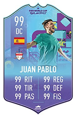 Oedim Carta de Fútbol Personalizada Diseño Phenoms, 21x33,5cm, Fabricado en PVC 5mm, Divertida y Original