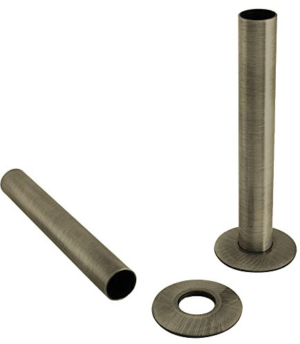 NRG Radiator Pipe and Pipe Collars Sleeves 180mm Pipes Antique Brass