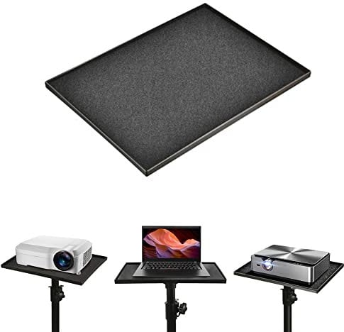 ZYWUOY Photography Support Tray, Tripod Stand Projectors Tray Platform Holder 1/4In Adapter for Laptop Bracket