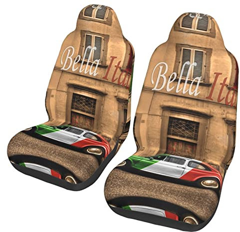 BURGHR Schöne Italien Vordersitzbezüge, 2 Stück, Auto-Sitzbezüge, Autozubehör, universell passend für die meisten Autos