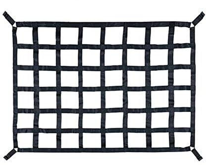 LSGGTIM Gepäcknetz Auto Kofferraum Netz mit Nockenschnallen und S-Haken, Kofferraumnetz Heavy Duty Cargo Netz Pick Up Gepäcknetz Autodecke Dach Universal Netztasche für Trucks LKW SUV,127cmx106cm