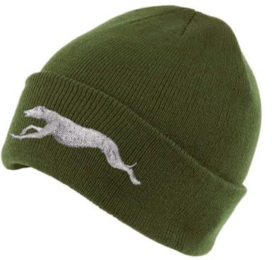 The House Of Dog Greyhound Lurcher Besitzer Geschenk Klassische Cuffed Unisex Beanie Skimütze mit gesticktem Design, olivgrün, Einheitsgröße