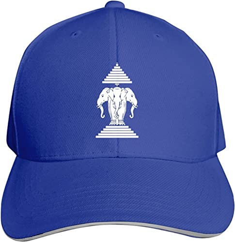 501 Baseball Cap Laos Dreiköpfiger Elefant Schwarz Trucker Hut Unisex Golf Caps Verstellbare Baseballmütze Für Outdoor Reisen Running