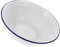 Ciieeo 1pc Vintage Enamel Bowl Large Enamel Basin White Enamel Mixing Bowl Metal Nesting Food Bowl Deep Round Tray Retro Enameled Noddle Bowl 8.65in/22cm
