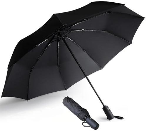 RVETBFD Regenschirm sturmfest,Für Seat Leon MK4 Cupra Formentor Cupra Born faltbar für unterwegs Regenschirm, Outdoor-Regenschirm,leicht kompakt, windsicher, stabil,B