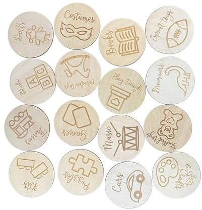 16x Toy Classification Labels Toy Bin Organization Labels for Playrooms Home