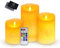 UCAMP 3 Pezzi Candele Led,Candela Led Finte,Candele Batteria,Candele Senza Fiamma Pilastro,Candele Led Con Telecomando,Candele Led Fiamma Oscillante,per Compleanno,Festa,Matrimonio,Hotel