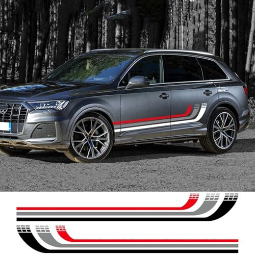 LYABYT Tuning Auto Lato Body Sticker Rifiniture Grafica Esterno Decalcomanie Accessori, per Audi Q7 4M 4L Quattro S Linea 2020 2007 2016 2017 2018