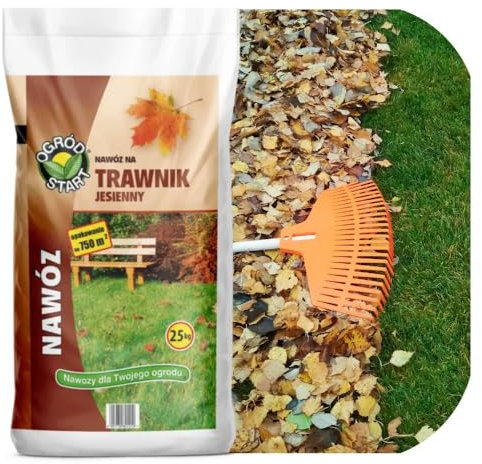 KALINOVA Rasendünger 25kg - Herbstrasendünger - macht den Rasen Winterfest - ideal für Herbst, geeignet für Streuwagen - Granulat, Herbstdünger Rasen mit Kalium