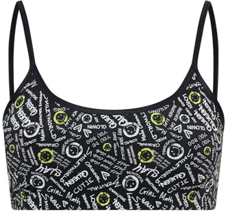 Modibodi Women's Bra - SmileyWorld Bralette with Adjustable Straps - SmileyWorld Size 08/XS