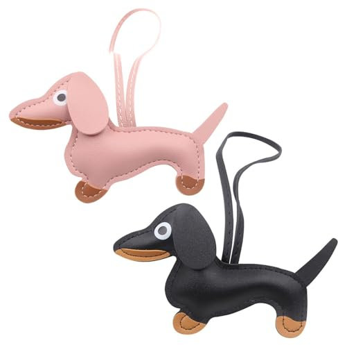 2 Stück Dackel-Hundeanhänger Aus Er, Niedliche Hundeanhänger, Kreative Cartoon-Tieranhänger, Taschenanhänger, Schlüsselanhänger