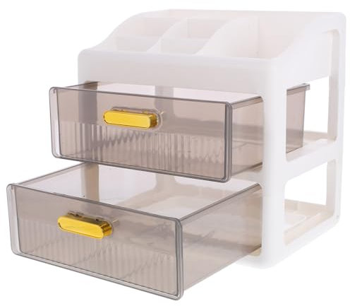 Ipetboom Jewelry Storage Box Cosmetics Organizer Makeup Organiser Cosmetics Case Desktop Storage Smooth